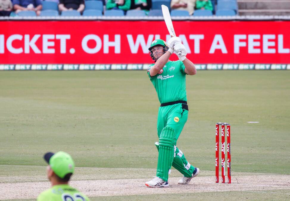 CASHING IN: Hilton Cartwright's eight sixes for Melbourne Stars against Brisbane Heat in the BBL translated to $4000 for Kiewa Cricket Club. Picture: SITTHIXAY DITTHAVONG