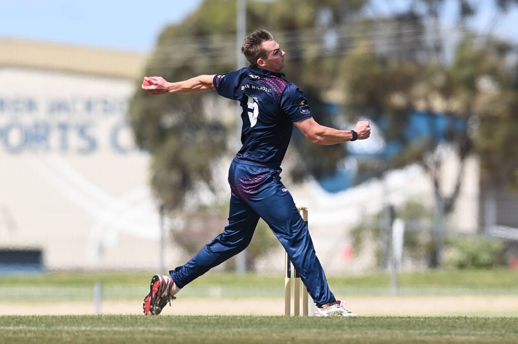 Ryan de Vries bowled brilliantly in the Super Over for East Albury. Picture: MARK JESSER