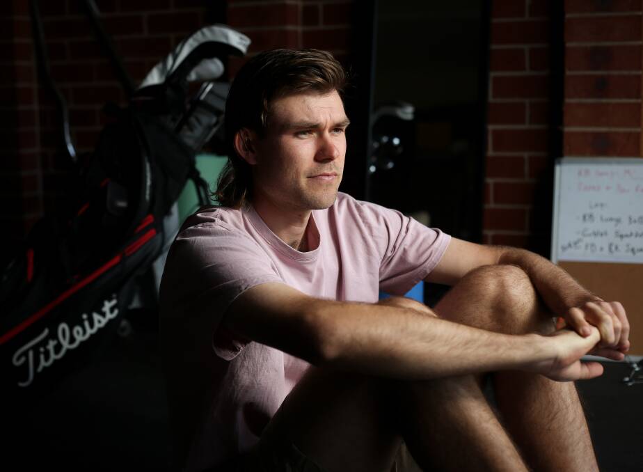 Zach Murray is back at home in Wodonga after deciding not to play the European Tour this year for his mental wellbeing. Picture: JAMES WILTSHIRE