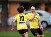 Anthony Corso (10) scored both of Cobram's goals on Sunday. Picture: JAMES WILTSHIRE