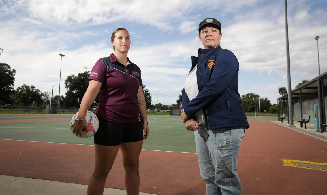 TIME TO PITCH IN: Caity and Lisa Byatt need to see more senior players come forward otherwise Wahgunyah may not be able to take to the netball court in the Tallangatta league this season. Picture: JAMES WILTSHIRE