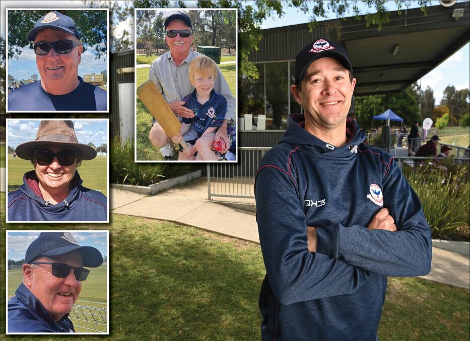 STRONG FOUNDATION: East Albury president Andrew Wilkes is building on the hard work of club stalwarts like Gary Essex, Jacqui Allen, Wayne Shepherd and John Milosta, whose grandson Levi is already passionate about cricket. Picture: MARK JESSER