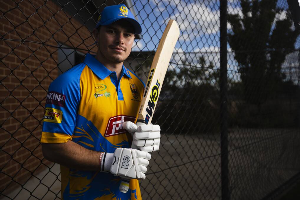 Eben Botha has arrived from South Africa as a major boost to New City with both bat and ball in Cricket Albury-Wodonga's provincial competition. Botha made 41 on debut in the win over Wodonga. Picture by Ash Smith