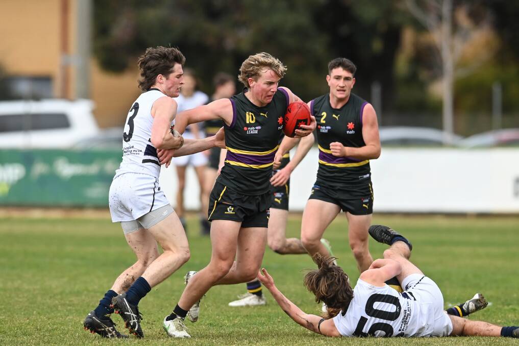 Jedd Longmire in action for the Murray Bushrangers. Picture by Mark Jesser