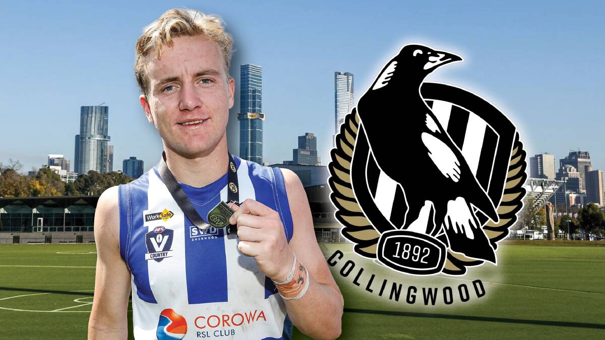 Jedd Longmire will pull on the black and white of
Collingwood in 2023. Picture by James Wiltshire