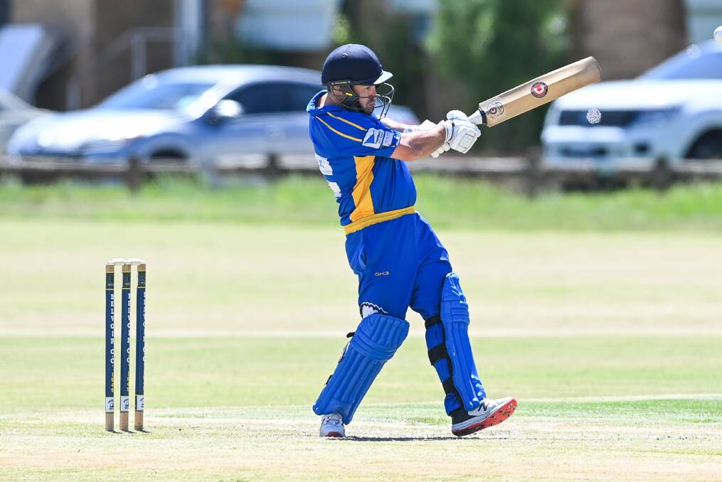 PULLING THROUGH: Belvoir's Zac Simmonds carries the fight to the Lavington bowlers on his way to 45 at Kelly Park. Picture: MARK JESSER