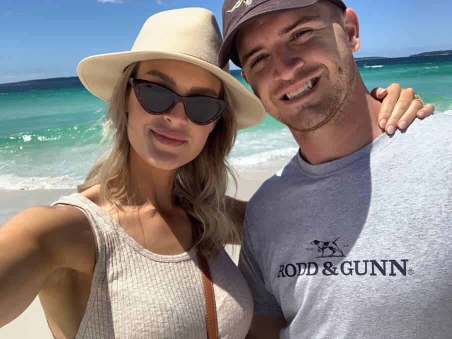 Jarryd Hatton and fiancee Georgia-May Tighe.