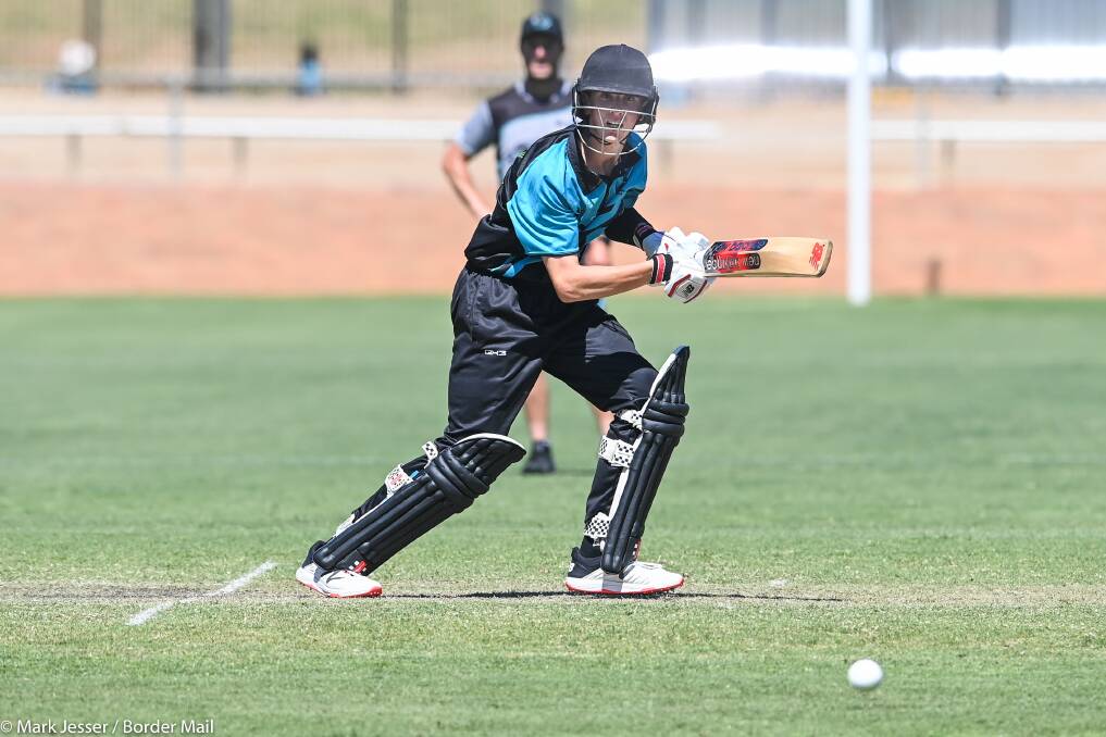 MATURE HEAD: Teenager Eddy Schultheis made 53, his highest score in first-grade cricket, to help Lavington beat St Patrick's on Saturday. Picture: MARK JESSER