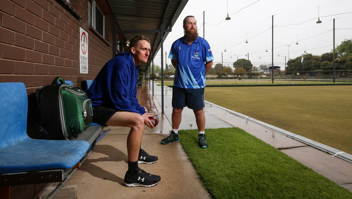DELAYED: Wodonga's Mason Bayliss and Josh Rudd won't be starting their Ovens and Murray pennant campaign until November at the earliest. Picture: JAMES WILTSHIRE