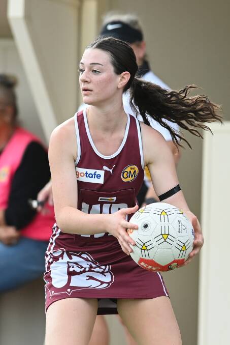 Aleisha Coyle on the ball for Wodonga. Picture by Mark Jesser