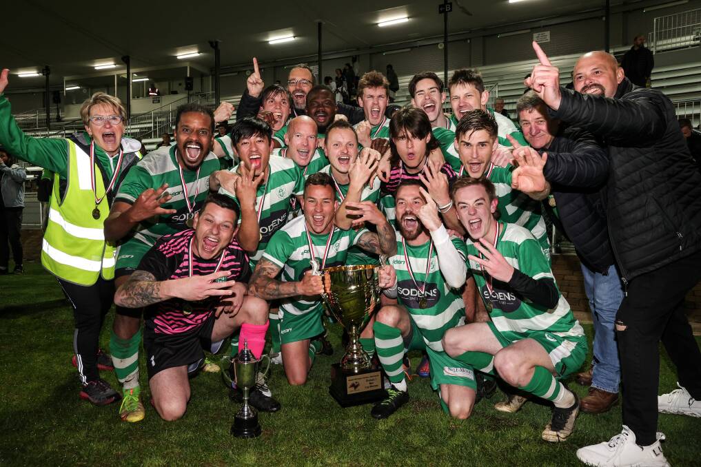 Albury United: Treble winners 2022. Picture by James Wiltshire