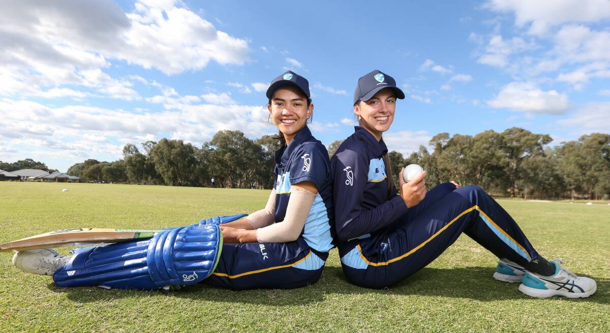 Gabby Sutcliffe and Ebony Hoskin played for the ACT-NSW Country under-19 side last season. Picture: TARA TREWHELLA