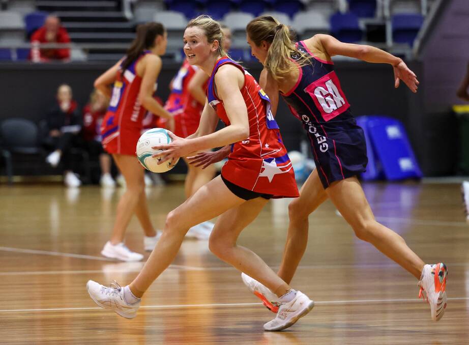 Sophie Hanrahan in action for City West Falcons. Picture: GRANT TREEBY / NETBALL VICTORIA