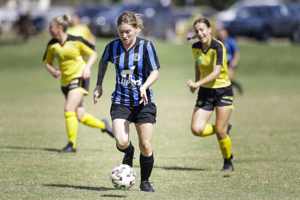Sherry Brown and her Myrtleford team-mates are improving every game. Picture: ASH SMITH