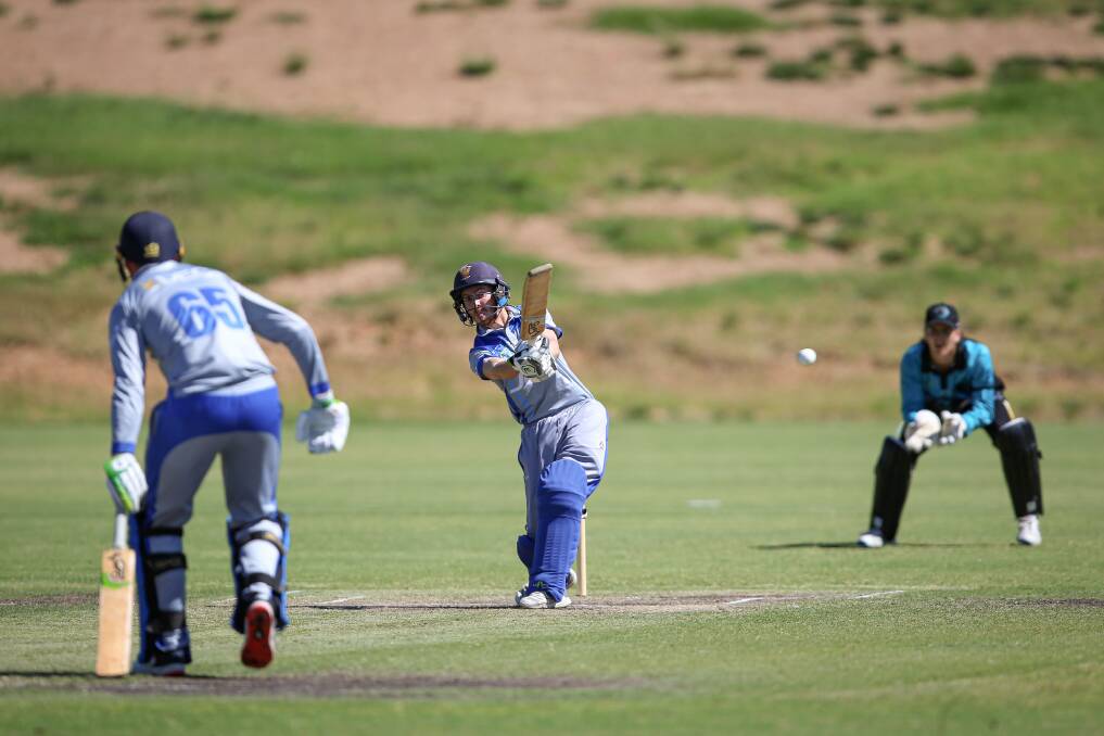 Dominic Stockdale was Albury's stand-out, making 42 off 28 balls. Picture: JAMES WILTSHIRE