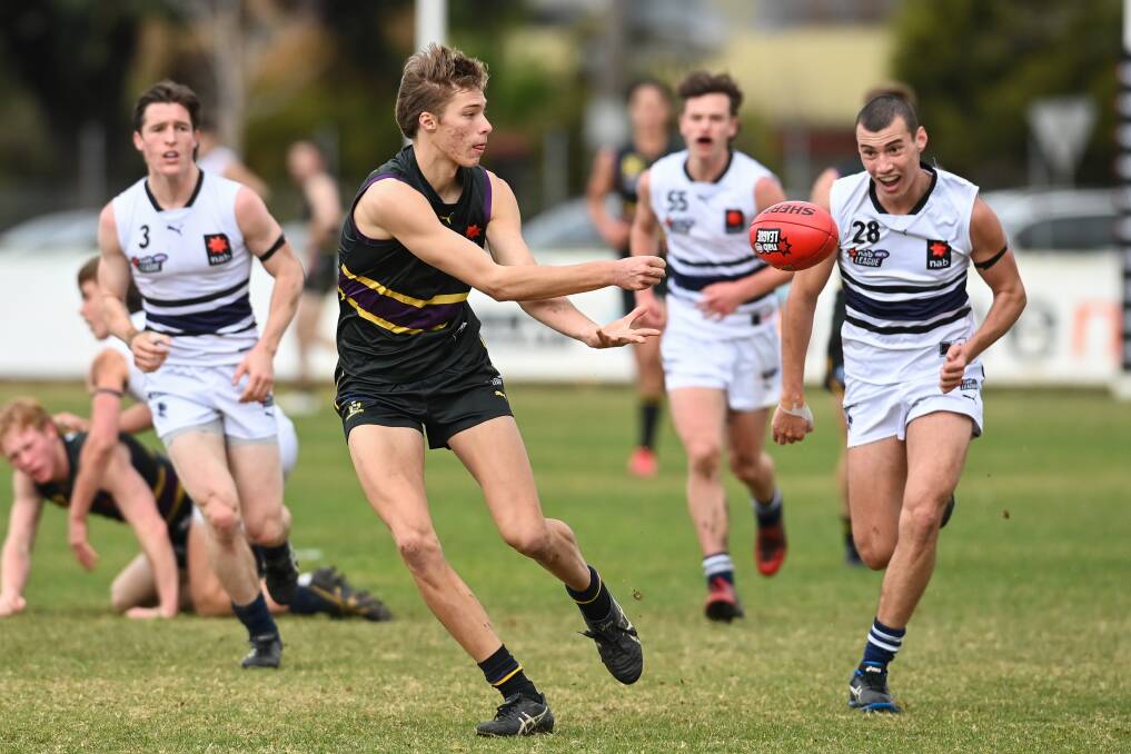 Ryan Eyers in action for the Murray Bushrangers. Picture by Mark Jesser