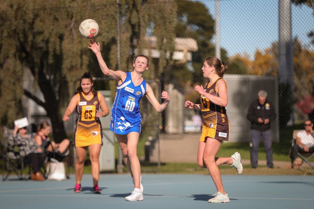 Sophie Hanrahan launches the ball down the court playing for the Roos. Picture by James Wiltshire
