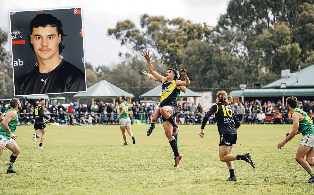 Nick Madden played in the Hume League grand final and now has his sights set on the AFL. Pictures by Dylan Burns/AFL Photos, James Wiltshire