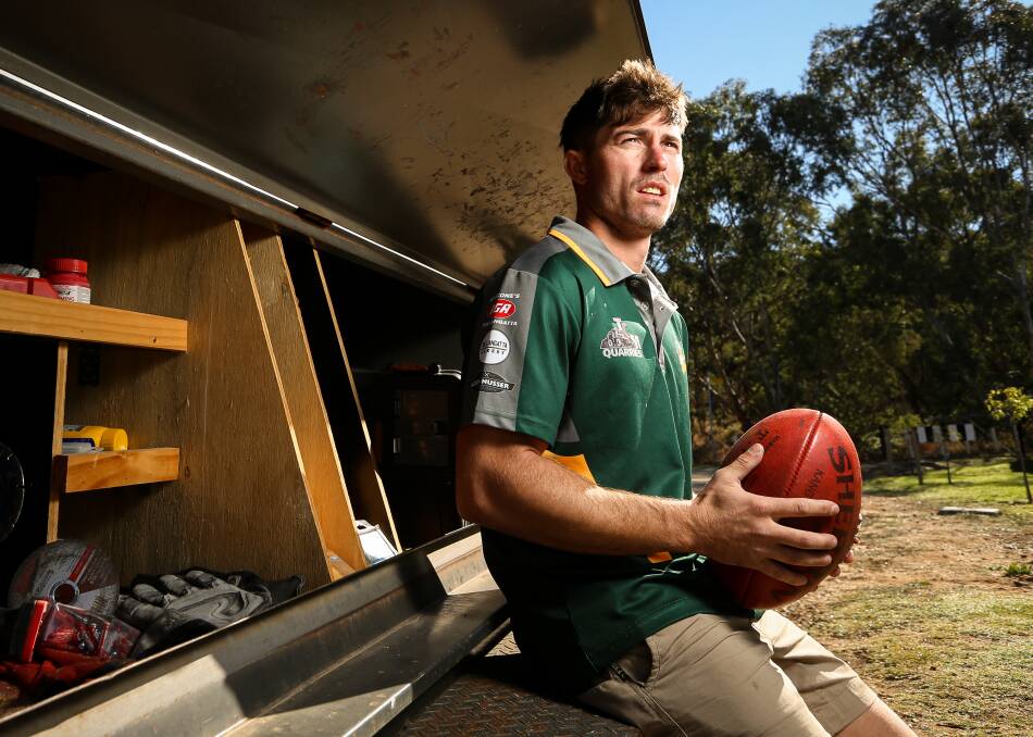 KEY MAN: Khyle Goodman's decision-making and ball use are just two reasons for Tallangatta to be excited about his decision to stay at the club. Picture: JAMES WILTSHIRE