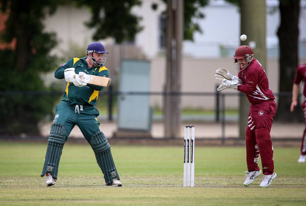 Tim Hartshorn scored 46 for North Albury against Wodonga. Picture: JAMES WILTSHIRE