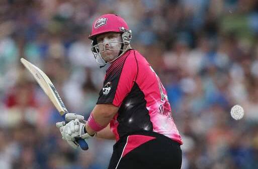Dan Smith in Big Bash League action for the Sydney Sixers.