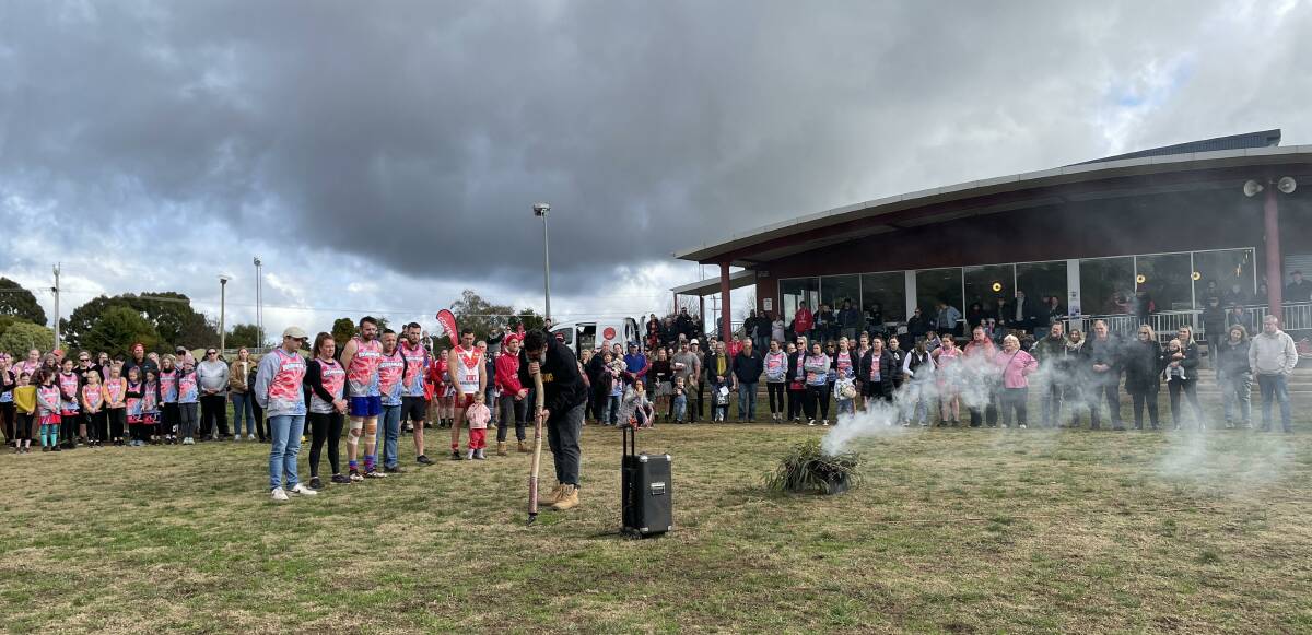Uncle 'Dozer' Darren Atkinson conducted the Welcome to Country and smoking ceremony.