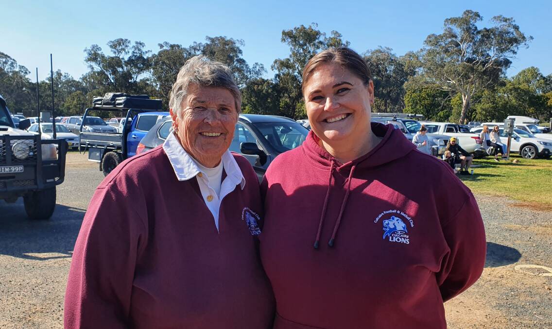 Vicki Sheather and Renae Knobel have given the netball section many years of service.