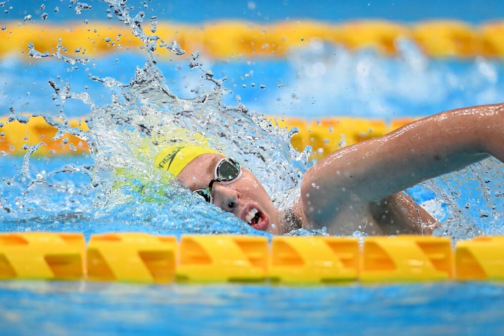 Lakeisha Patterson on her way to 400m freestyle gold. Picture: DELLY CARR