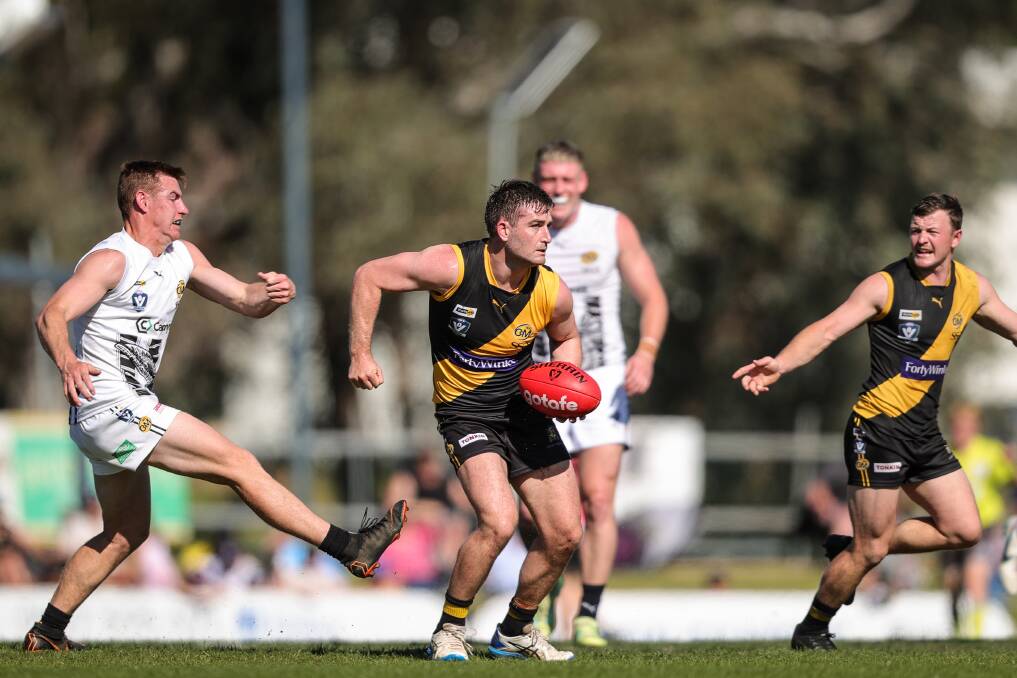 Anthony Miles gets things moving in the preliminary final win over Wangaratta. Picture by James Wiltshire