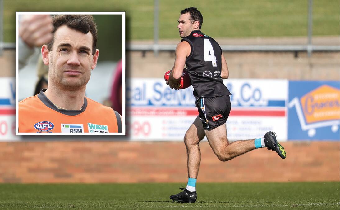 Myles Aalbers, having headed bush to coach Rand-Walbundrie-Walla in the Hume League, is loving life as a Panther back in the Ovens and Murray at Lavington Sports Ground. Pictures by Mark Jesser and James Wiltshire