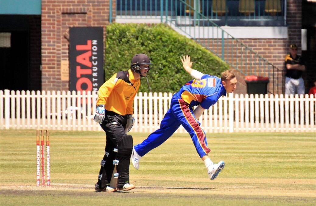 FULL TILT: Ross Pawson, in action for Sydney's Northern District Cricket Club, has come a long way since his days at Lavington Panthers and is now part of the conversation around selection for NSW Blues in the Sheffield Shield.