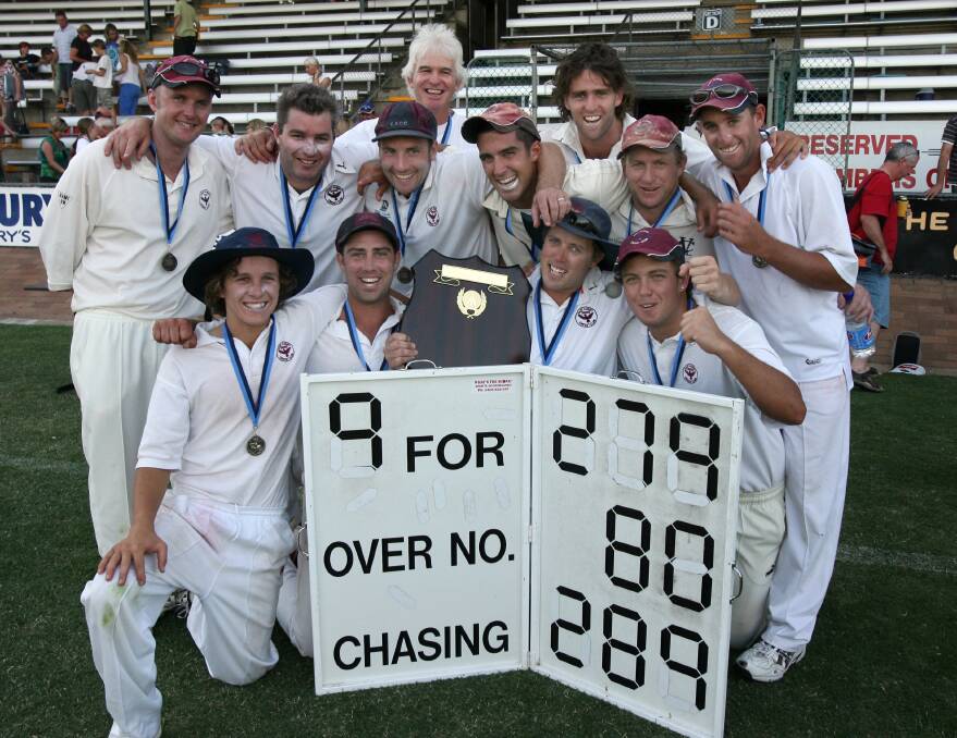 East Albury celebrate after beating Tallangatta in the 2007/08 grand final.