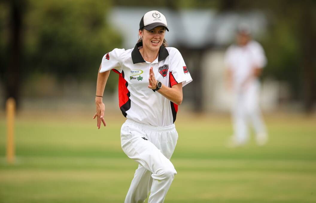 ROLE MODEL: Ebony Hoskin is back at Albury Cricket Club and will spend time coaching some of the club's younger players this season. Picture: JAMES WILTSHIRE