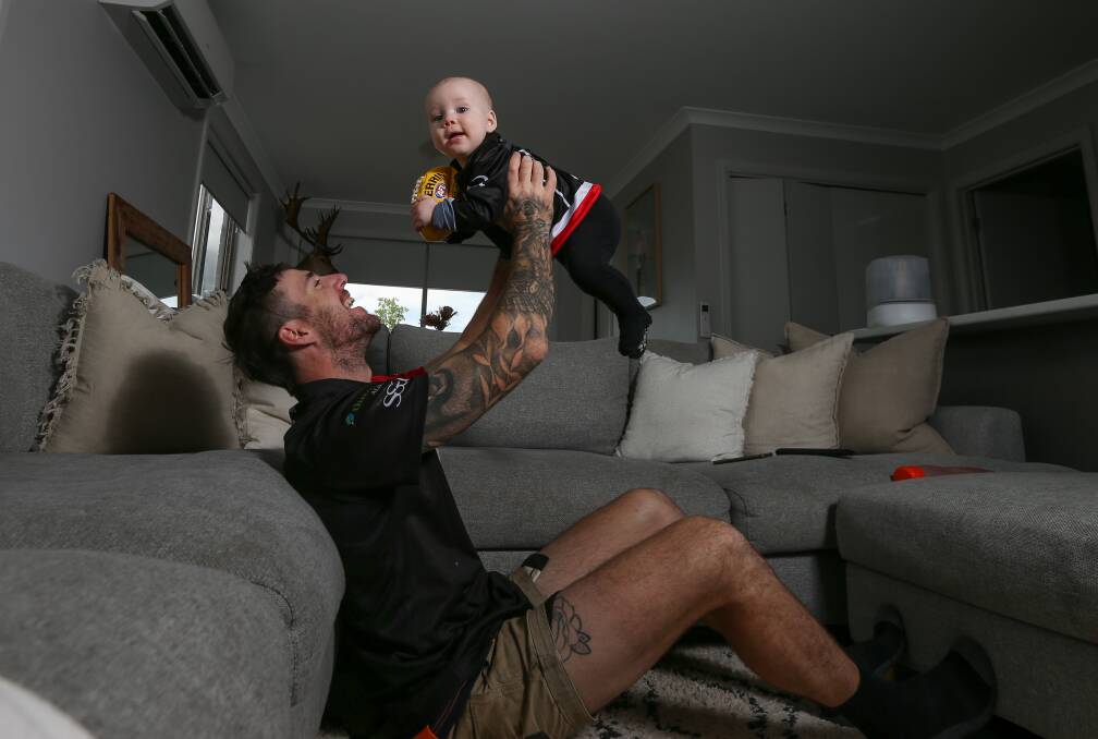 Tyson and Hudson Neander playing at home. Picture: TARA TREWHELLA