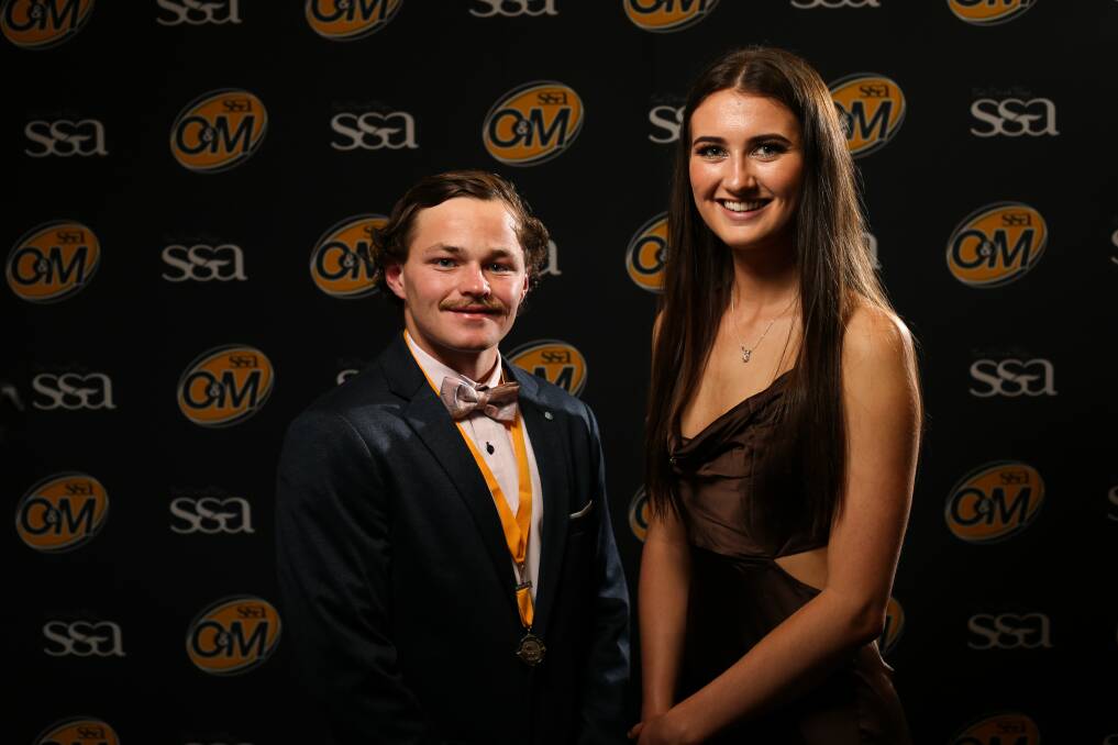 Josh Mathey and netballer Nat Heagney - the O and M's Rising Stars for 2021. Picture by James Wiltshire