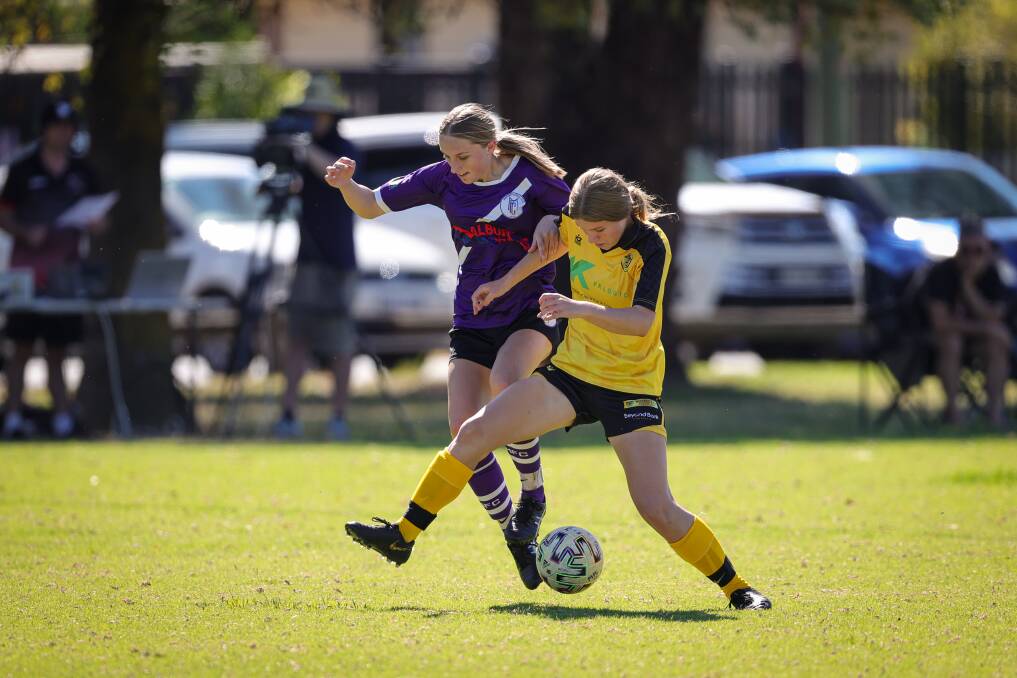 Keely Halloway shows her strength playing against Melrose. Picture: JAMES WILTSHIRE