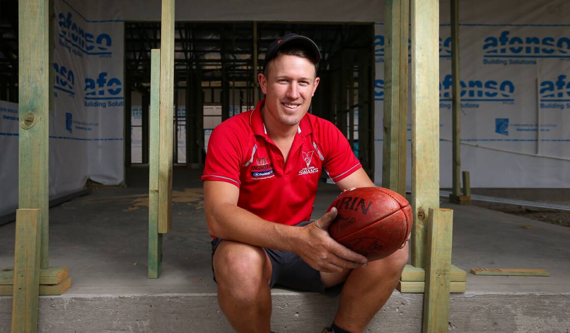 CLASS IS PERMANENT: Brad Hibberson was Chiltern's best and fairest after spending three years away from football and now the 32-year-old is determined to be part of the first Swans side to win a Tallangatta & District League premiership. Picture: JAMES WILTSHIRE