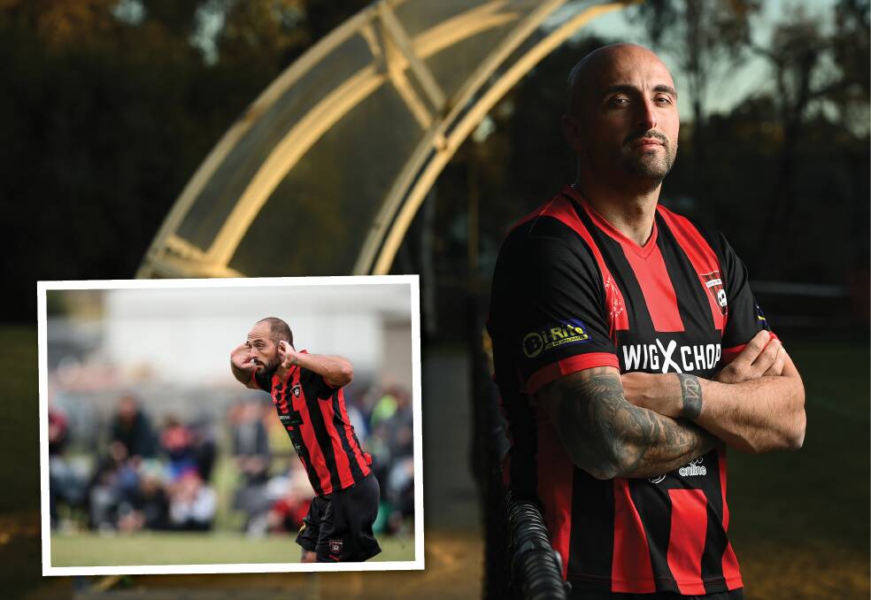 KEY FIGURE: Stoycho Ivanov remains a rock at the heart of Wangaratta's defence, his eight years in AWFA packed with incident since the Bulgarian moved from Germany to settle in Australia. Pictures: MARK JESSER, JAMES WILTSHIRE