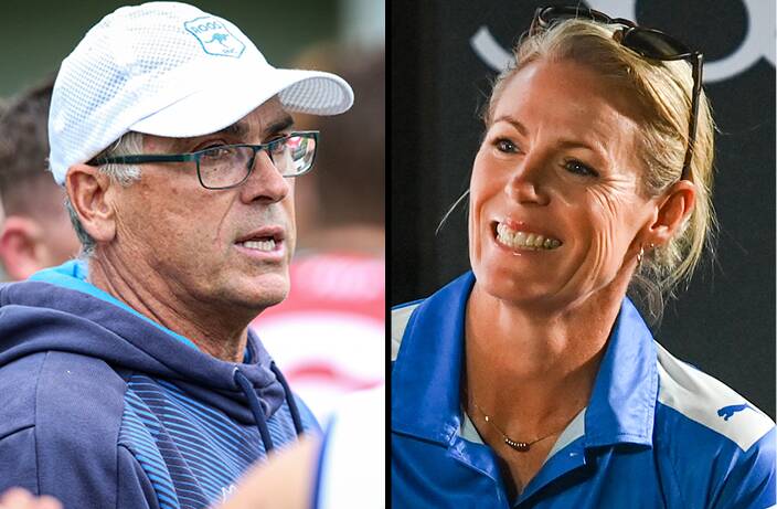 IN PARTNERSHIP: Roos coaches Peter German and Georgie Bruce.