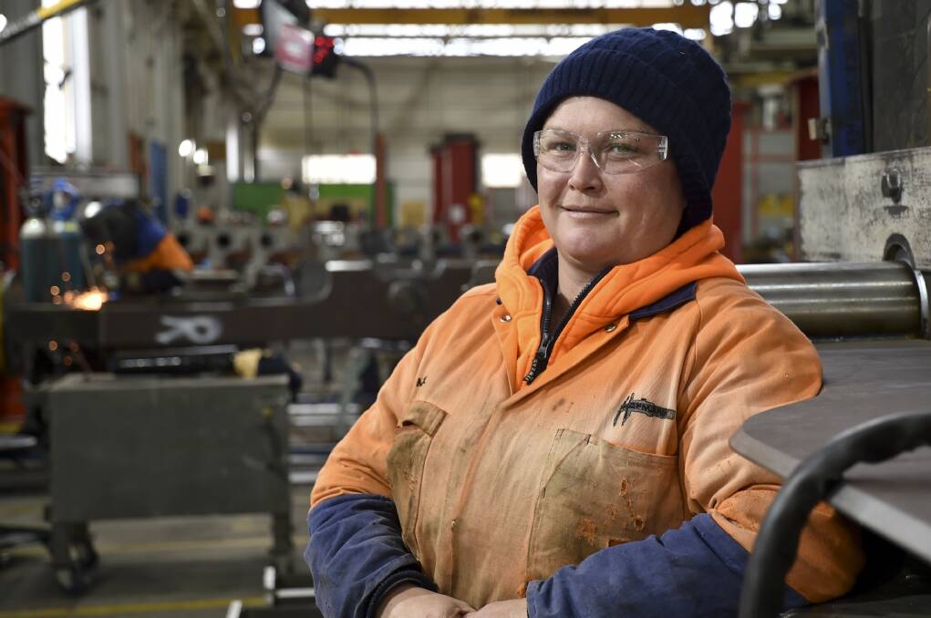 FIRED UP: Bendigo boilermaker Melanie Krause is hoping to encourage more women to join the industry. Picture: NONI HYETT