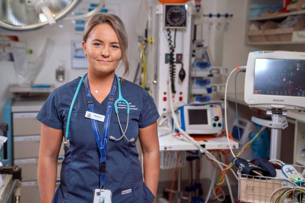SELF BELIEF: Charles Sturt University associate lecturer Maddy Bowers wants to inspire other nurses and country students to dream big after achieving her goal of working in a major metropolitan hospital. Picture: SUPPLIED 