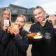 HEALTHY START: North Albury's Xavier High School students Zoe Prentice, 16, May Summerfield, 17, and Karly Thomas, 16, dig into their healthy lunches from the school canteen. Picture: JAMES WILTSHIRE