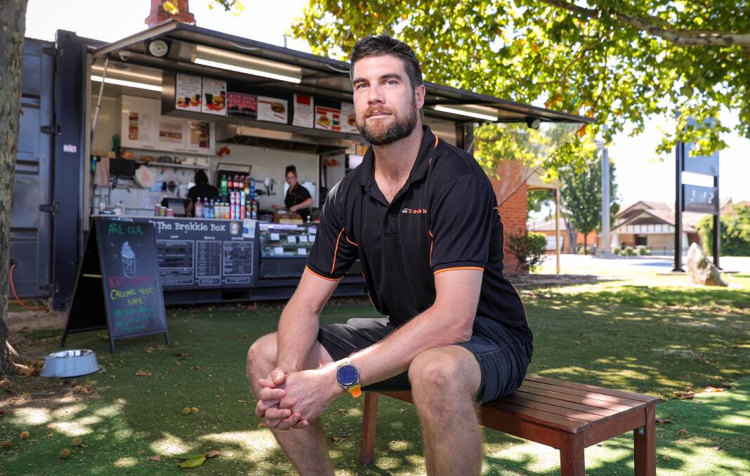 UTTER DISASTER: Dylan Connell opened The Brekkie Box two years ago. Having been through lockdowns and border closures, now he faces yet another challenge - a shortage of staff. Picture: JAMES WILTSHIRE
