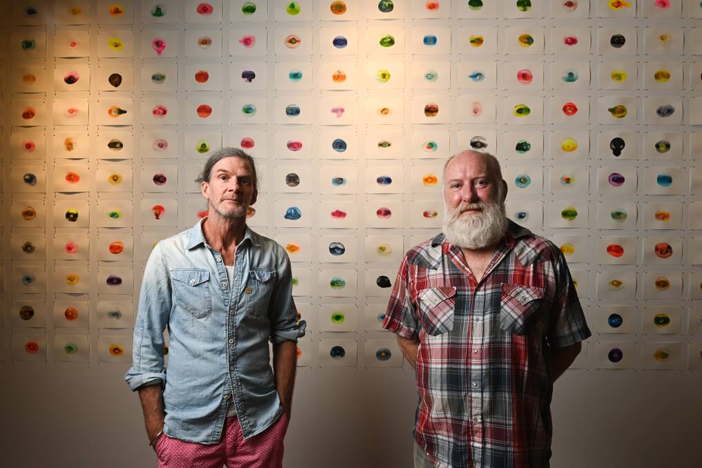 Artists Gav Barbey and Andrew Howie are thrilled to open the exhibiton 'Transmogrification' to Hyphen. Picture by Mark Jesser