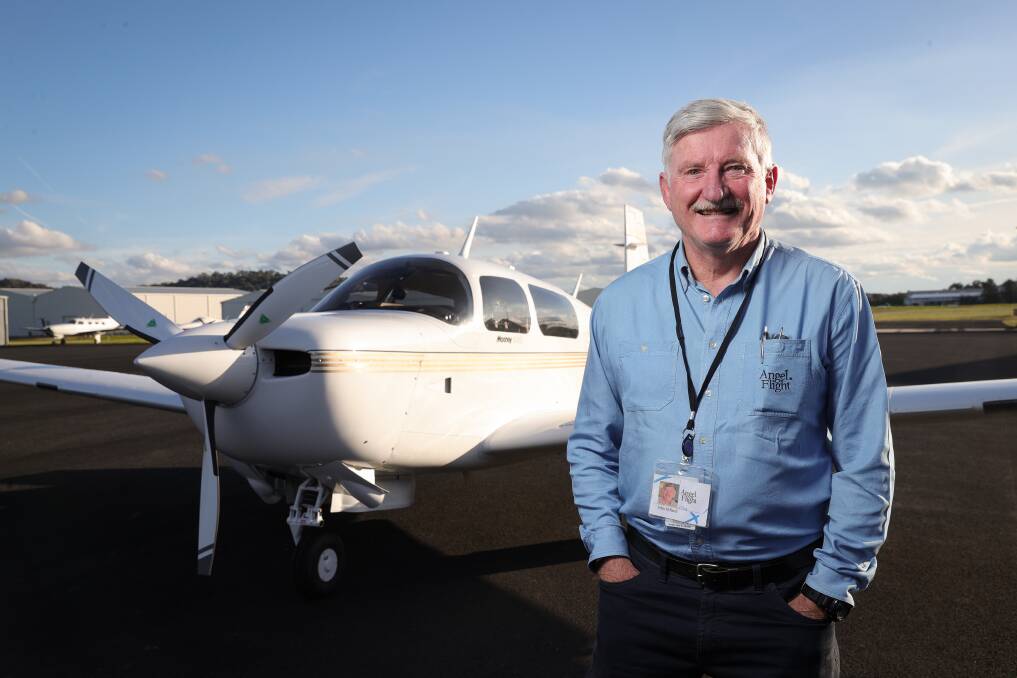A REAL LIFE ANGEL: John Hillard's passion for flying and love for volunteering is appreciated by those he supports. Picture: JAMES WILTSHIRE 