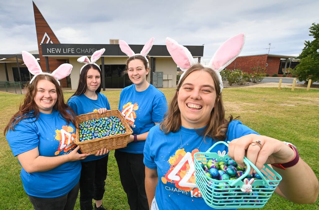 EASTER SPIRIT: from left, Chloe Sargeant, Grace Pretty, Darlene Knights and Rebecca O'Grady. Pictures: MARK JESSER
