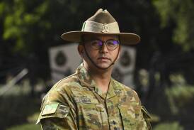 Bandiana's Captain Paras Lohani says Anzac Day is a reminder of the courage and camaraderie of those who have gone before him. Picture by Mark Jesser.