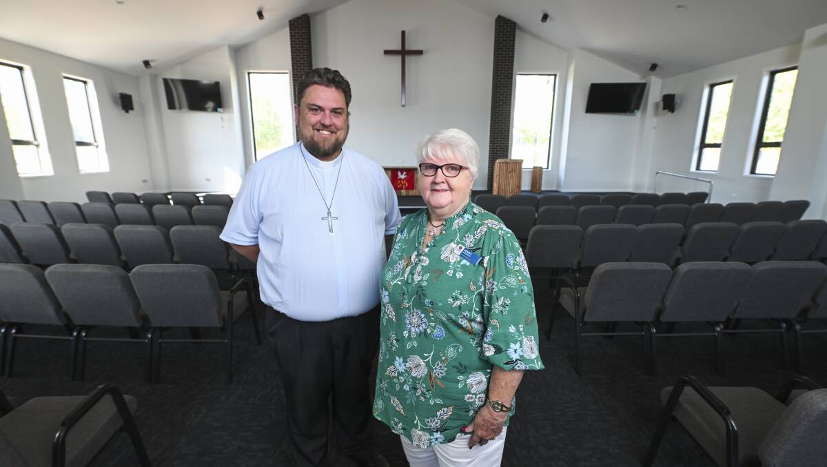 Pastor Joshua Muller and Jenny Simboras look forward to welcoming the community to their offical opening of the church once they connect the power. Picture by Mark Jesser.