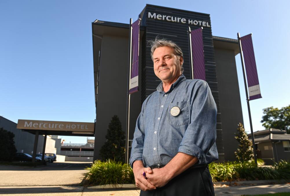 WINNER: General manager Adrian Yates at Mercure Hotel Albury. He has credited staff after the business took out a national award. Picture: MARK JESSER