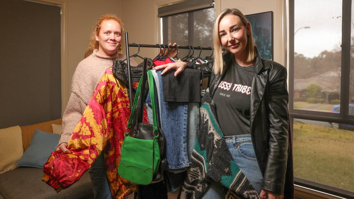 BARGAIN HUNTERS: Kyria Birch and Dayarna Murray both have different tastes in clothing but said something they may not wear; someone else will. Follow their journey at ree.dee.thrifting.co on Instagram. Picture: JAMES WILTSHIRE